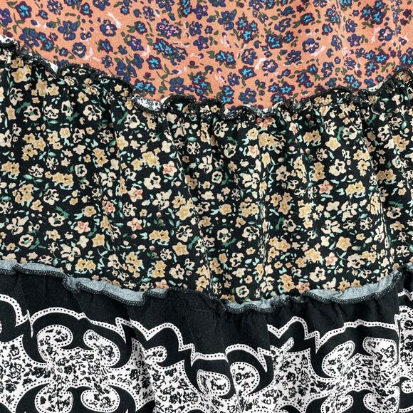 Aeropostale Blouse Womens Small Floral Off Shoulder Cropped Boho Peasant Gypsy - Picture 7 of 11